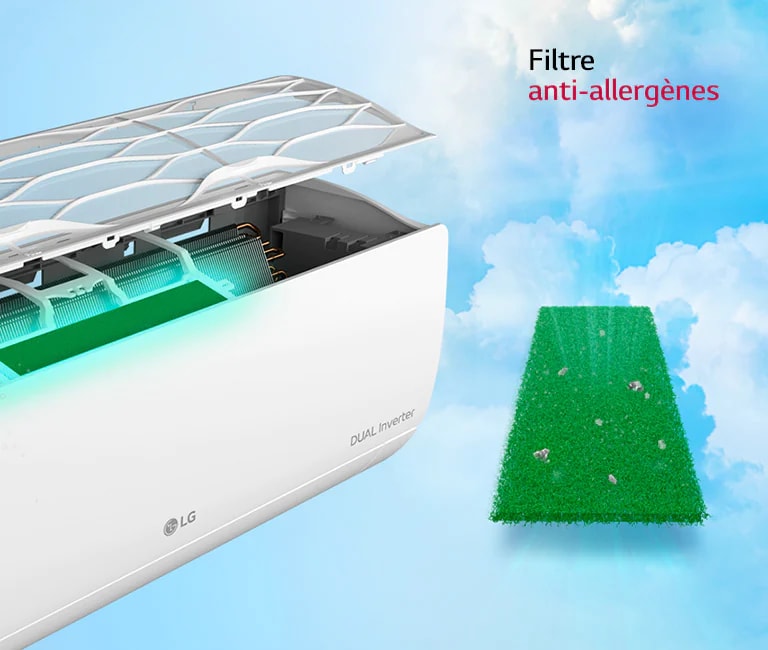 Le filtre anti-allergènes capture et élimine les allergènes* pour une meilleure qualité de l’air intérieur.